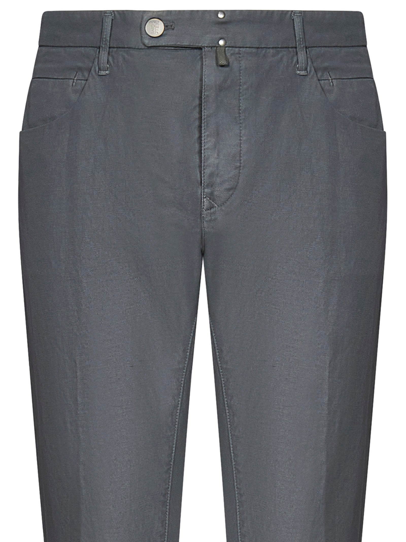 INCOTEX Sleek Slim-Fit Trousers (Size: 34)