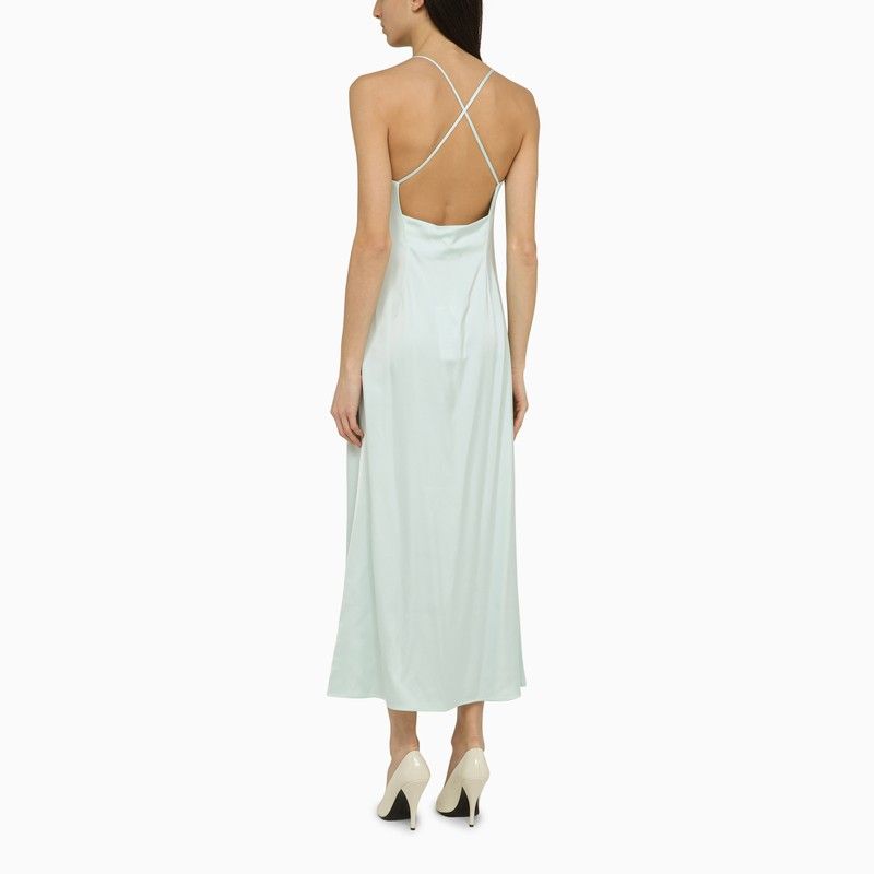 IVY OAK Noel Light Aqua Mini Satin Dress