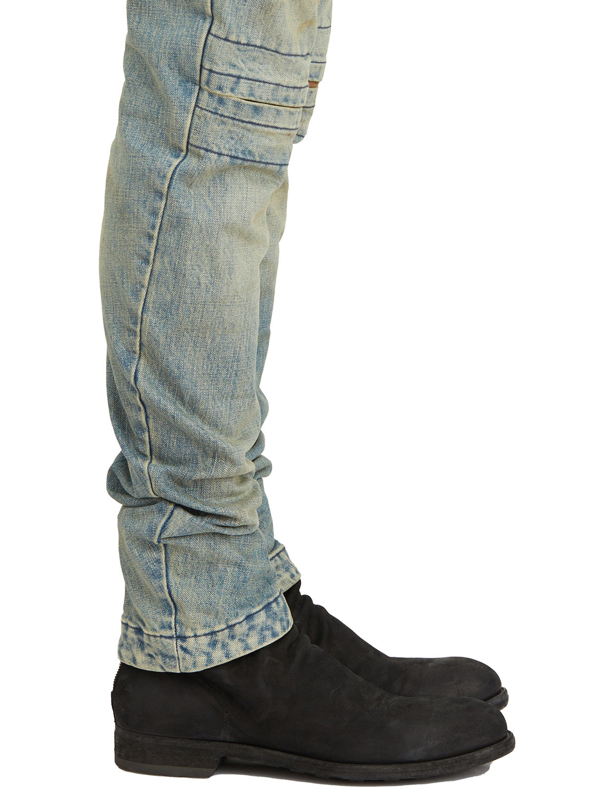 DEVOA Knee-Pleat Denim Trousers - Size 3