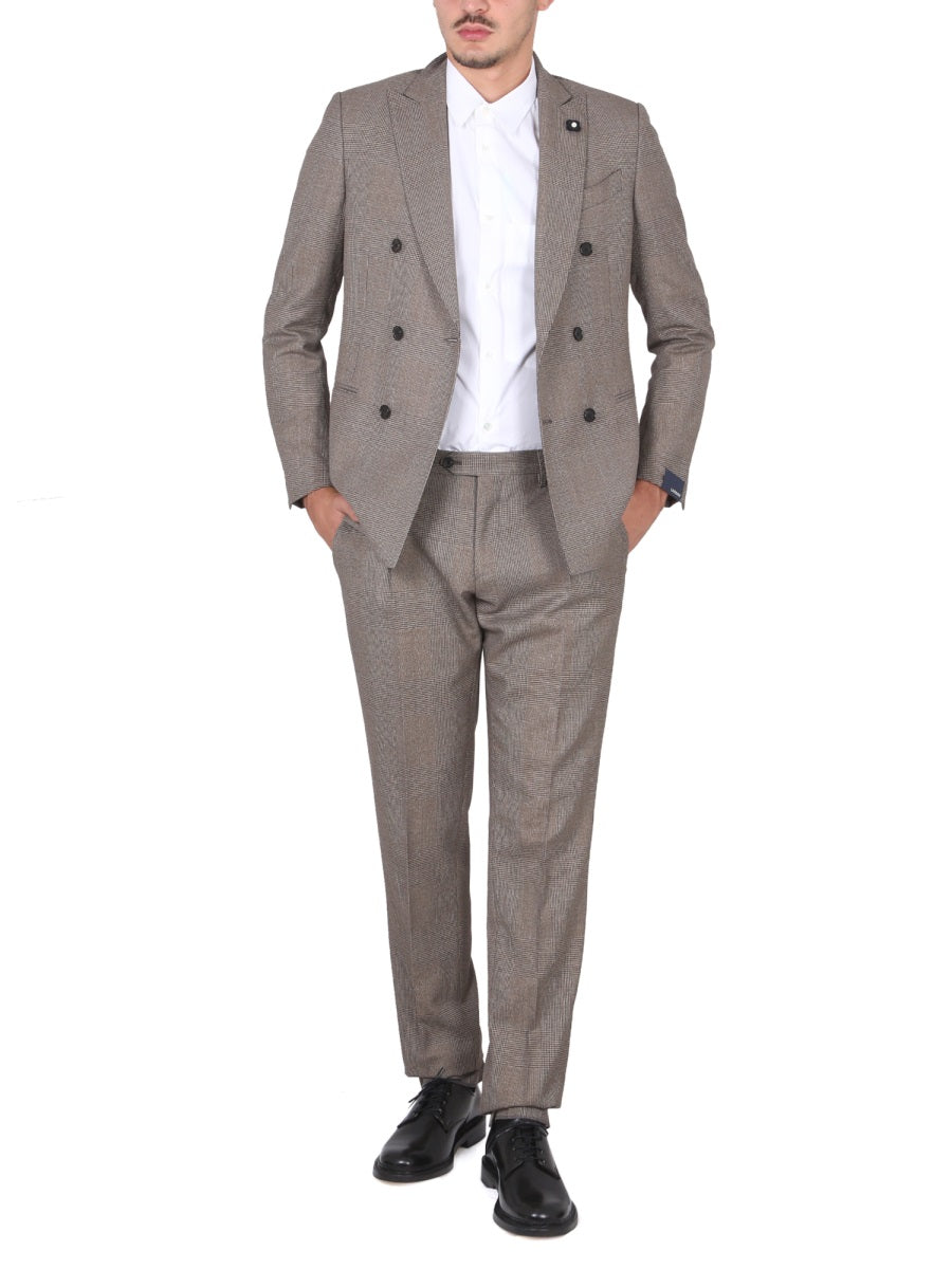 LARDINI Men's Peak Lapel Suit