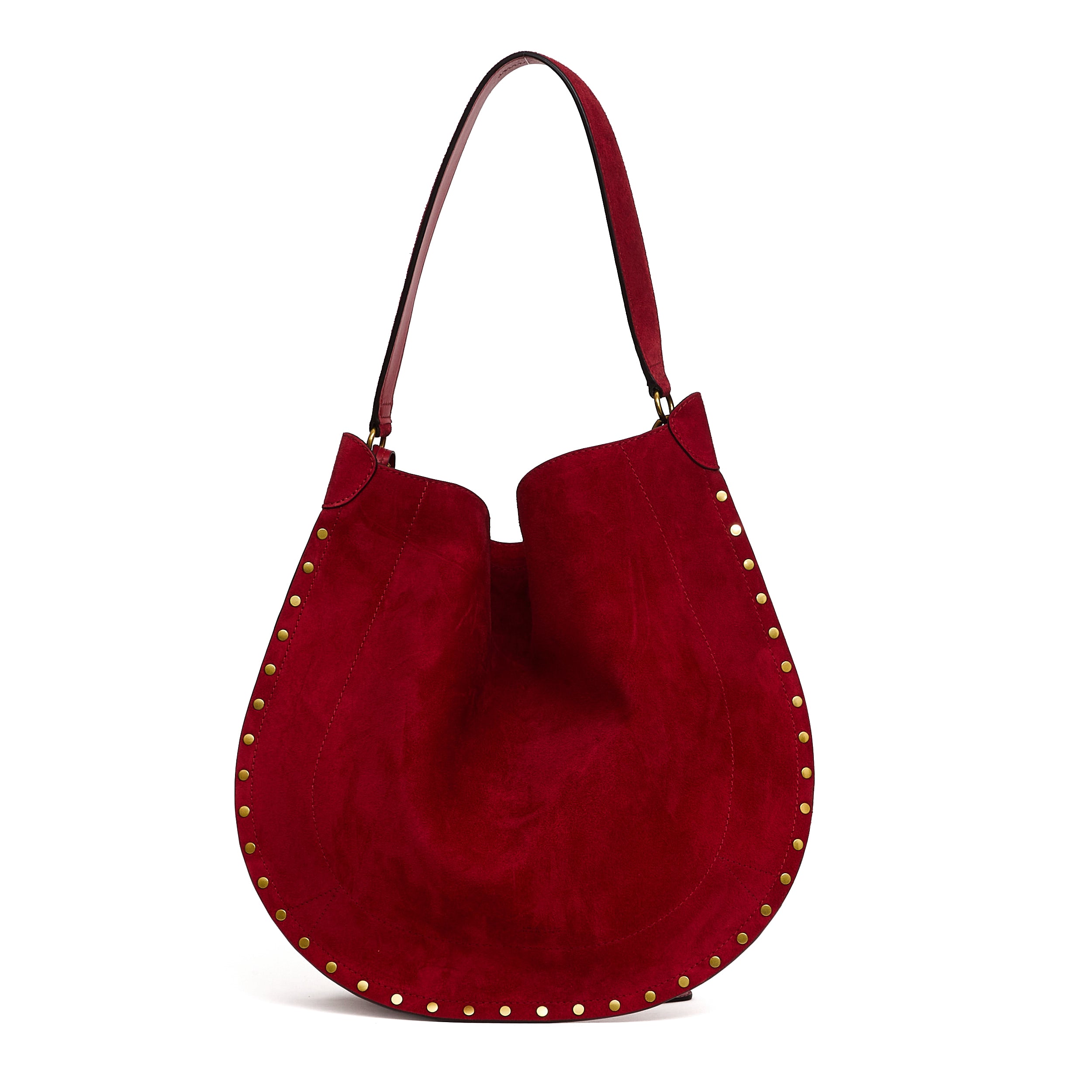 ISABEL MARANT Soft Suede Hobo Handbag with Removable Pouch - 36 x 42 x 6 cm