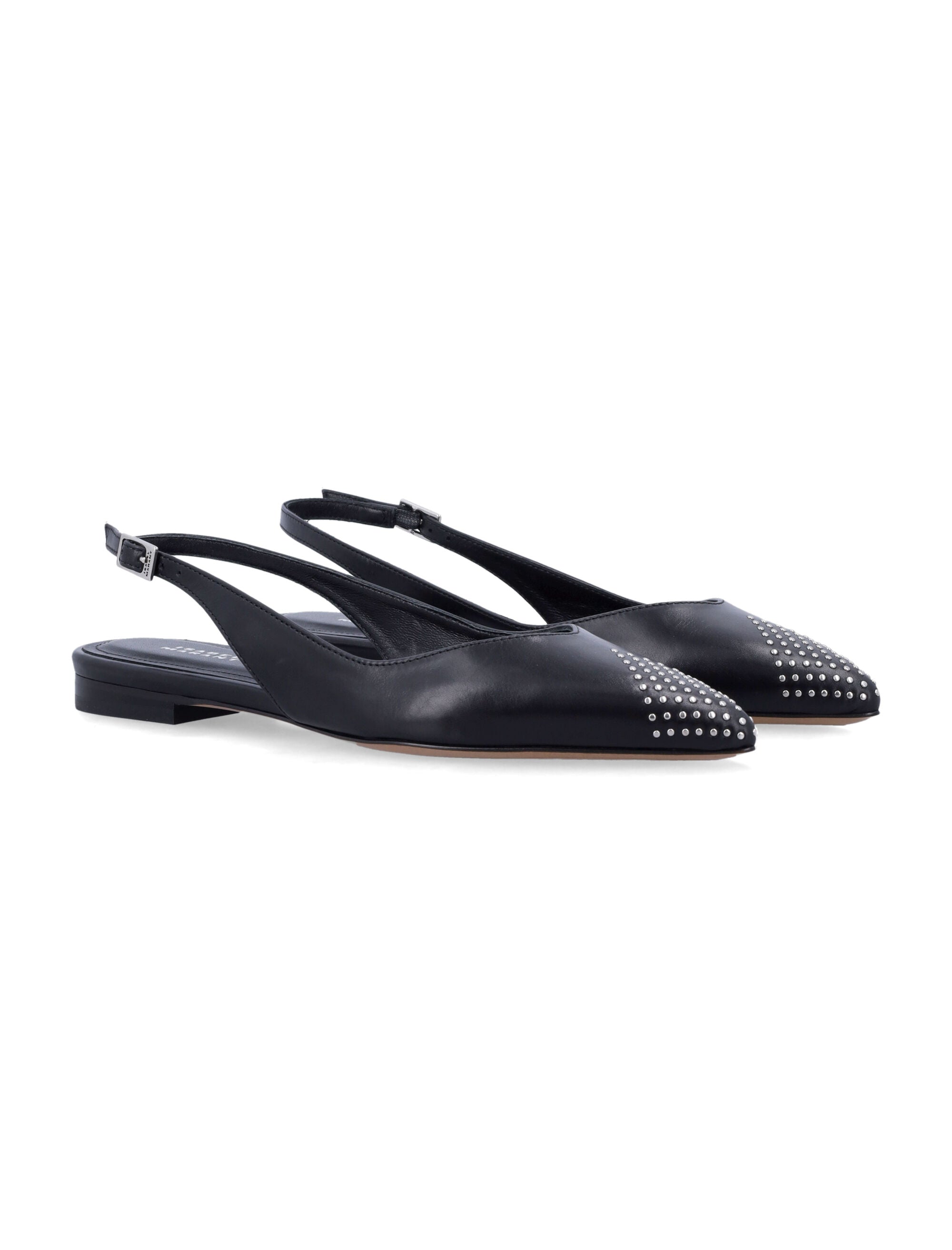 ISABEL MARANT Elegant Pointed Toe Ballet Flats with Back Strap