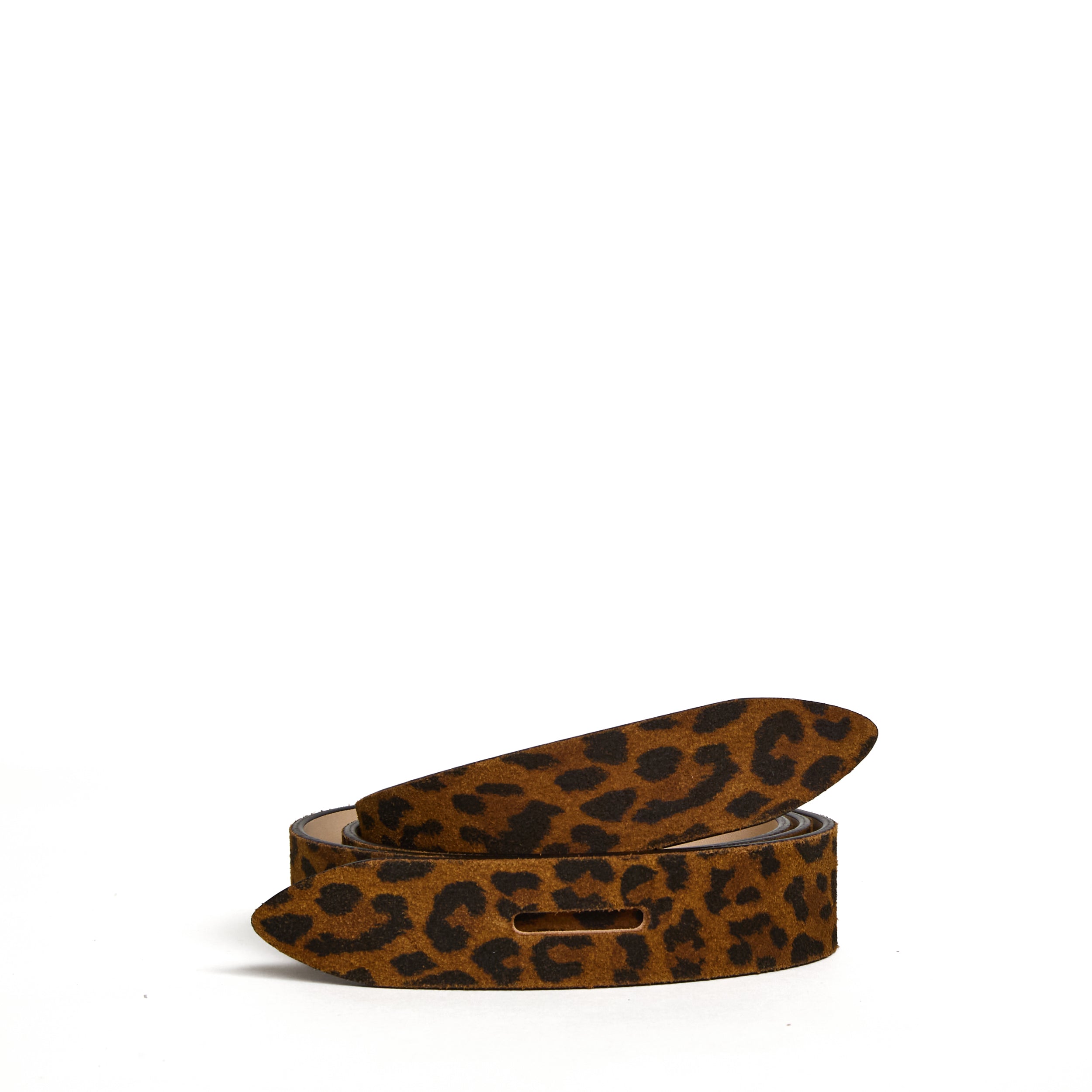 ISABEL MARANT Leopard-Print Leather Belt with Tying End (Sizes S-M-L)