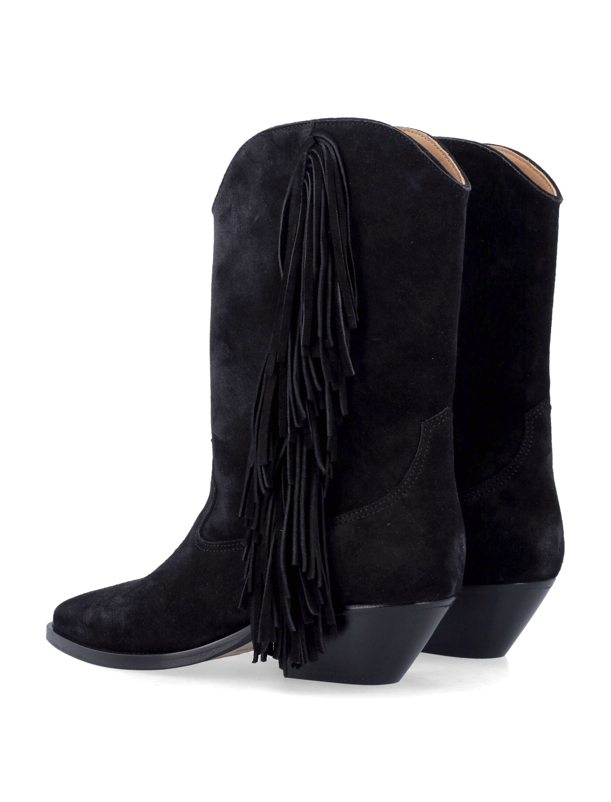 ISABEL MARANT Elegant Suede Mini Fringed Boots