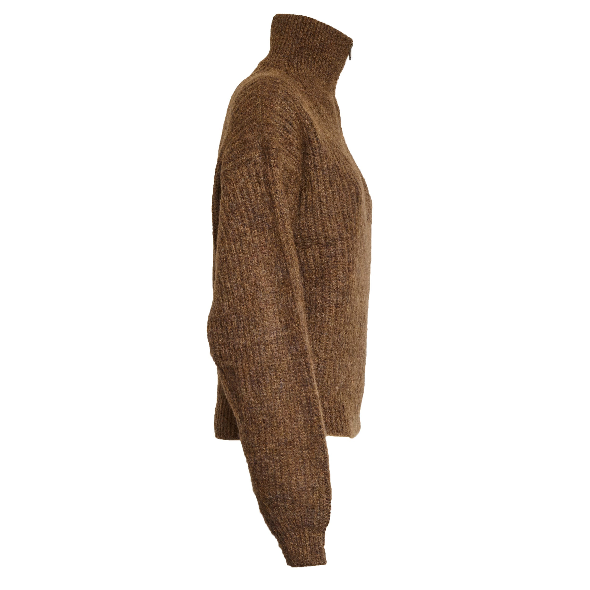 ISABEL MARANT Relaxed Fit Pullover with High Collar and Zip Detail