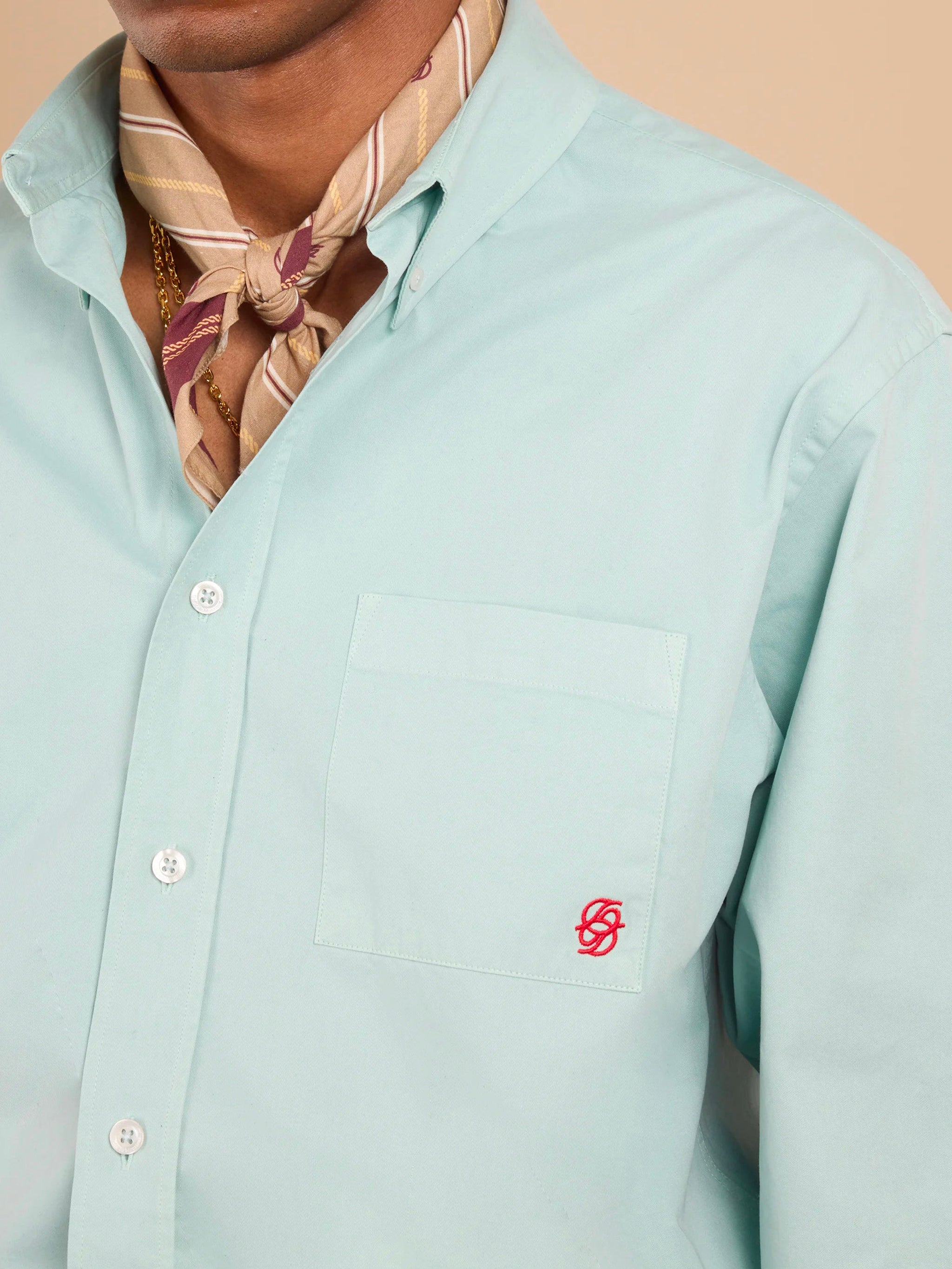 DRÔLE DE MONSIEUR Reflective Detail Long-Sleeved Shirt - Size M