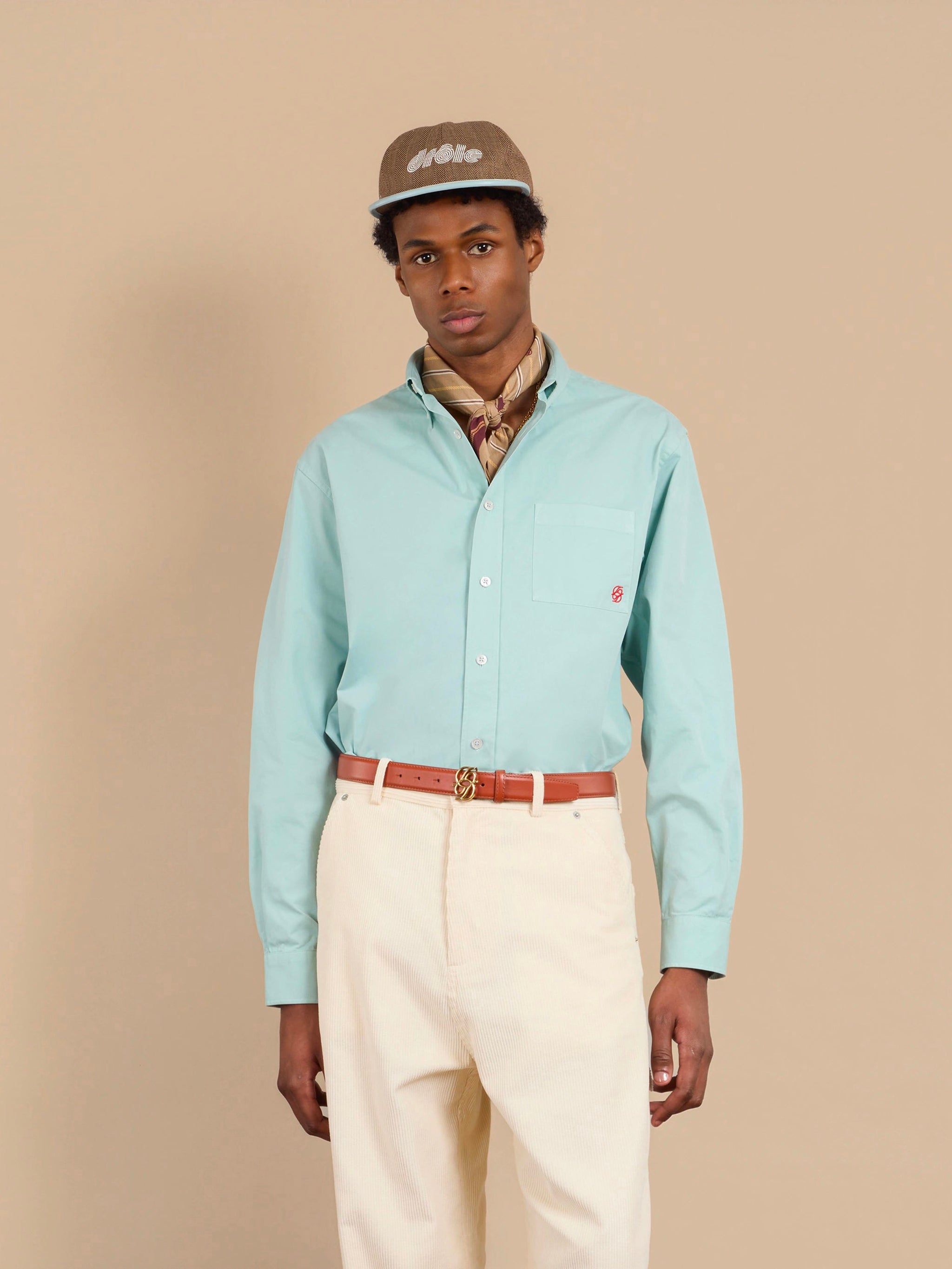 DRÔLE DE MONSIEUR Reflective Detail Long-Sleeved Shirt - Size M