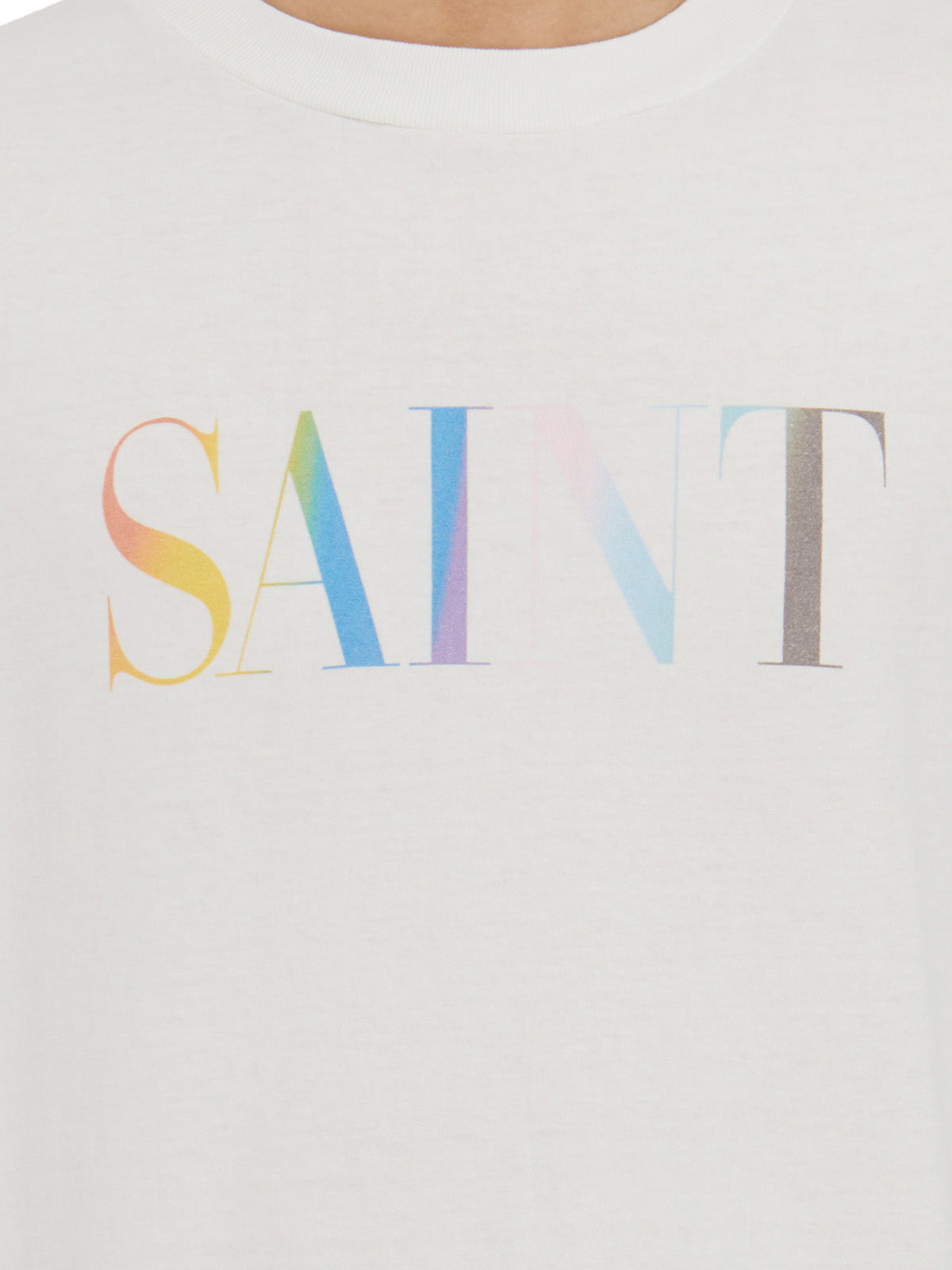 SAINT MXXXXXX Rainbow Cotton Crew Neck T-Shirt - Size M