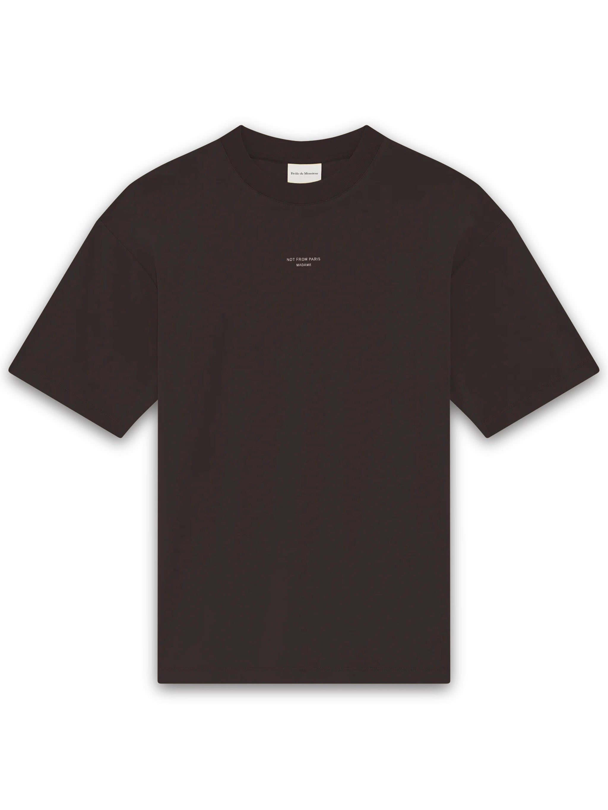 DRÔLE DE MONSIEUR Round Neck Slogan T-Shirt - Men's Casual Style