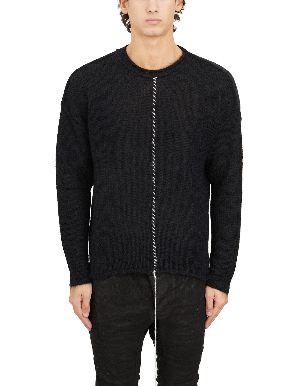 ISABEL BENENATO Men's Wool and Mohair Knit Sweater - Size M