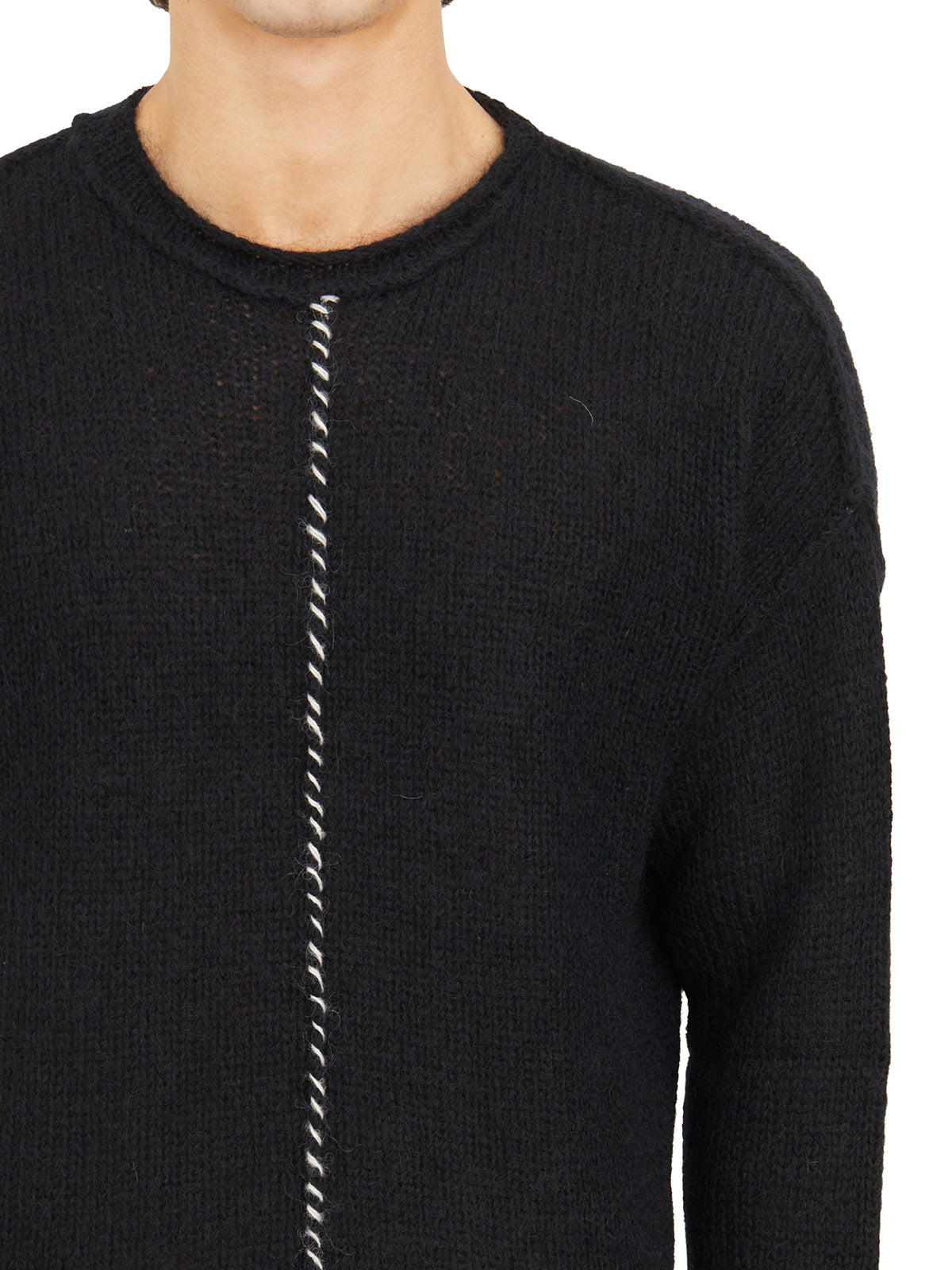 ISABEL BENENATO Men's Wool and Mohair Knit Sweater - Size M