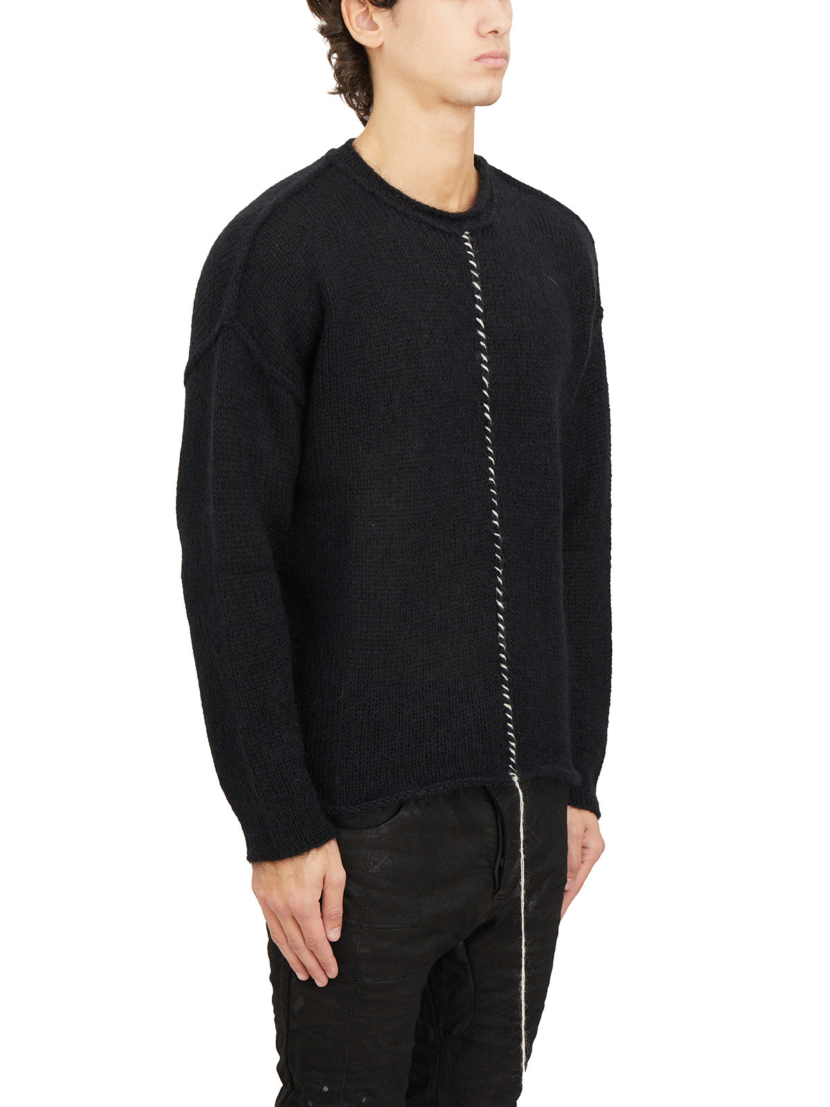 ISABEL BENENATO Men's Wool and Mohair Knit Sweater - Size M