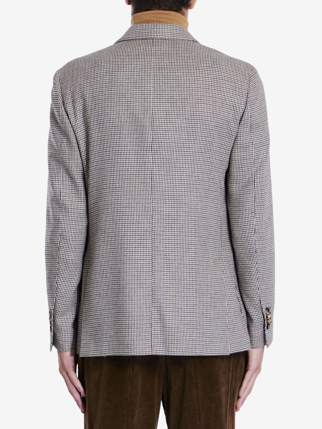 LARDINI Stylish Houndstooth Single-Breasted Jacket (Regular Fit)