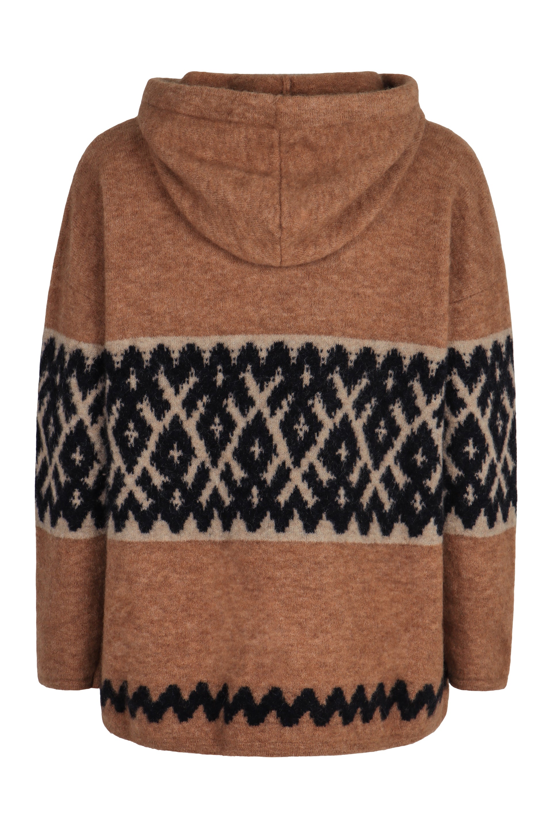 S MAX MARA Oversized Hoodie Sweater with Geometric Design
