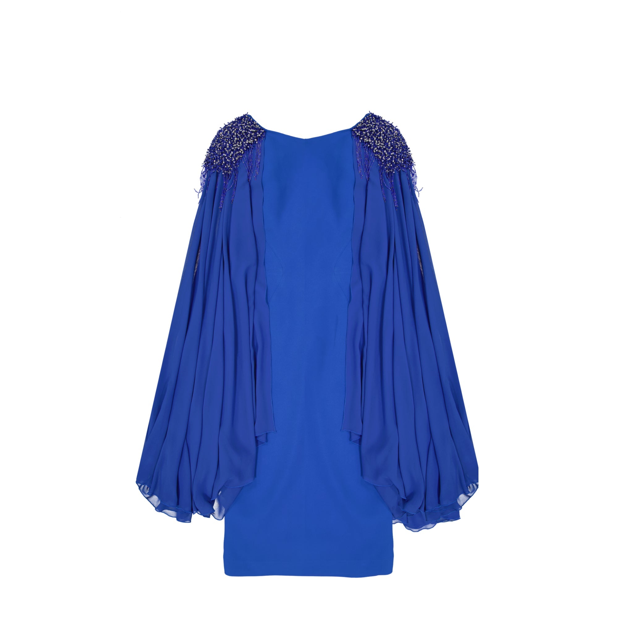 IVAN MONTESI Beaded Shoulders Mini Dress