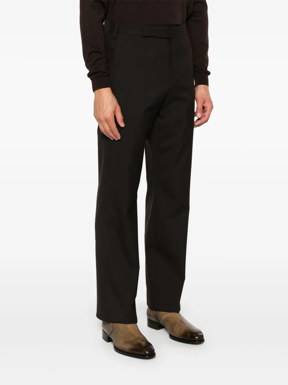 LARDINI Men's Essential Wool Trousers