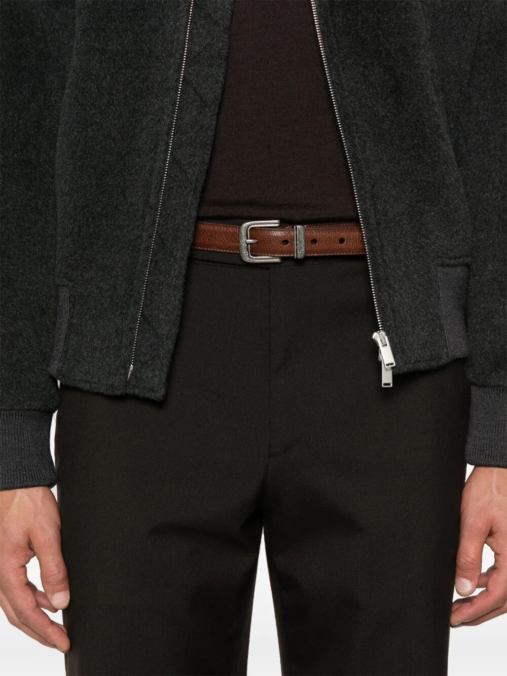 LARDINI Men's Essential Wool Trousers