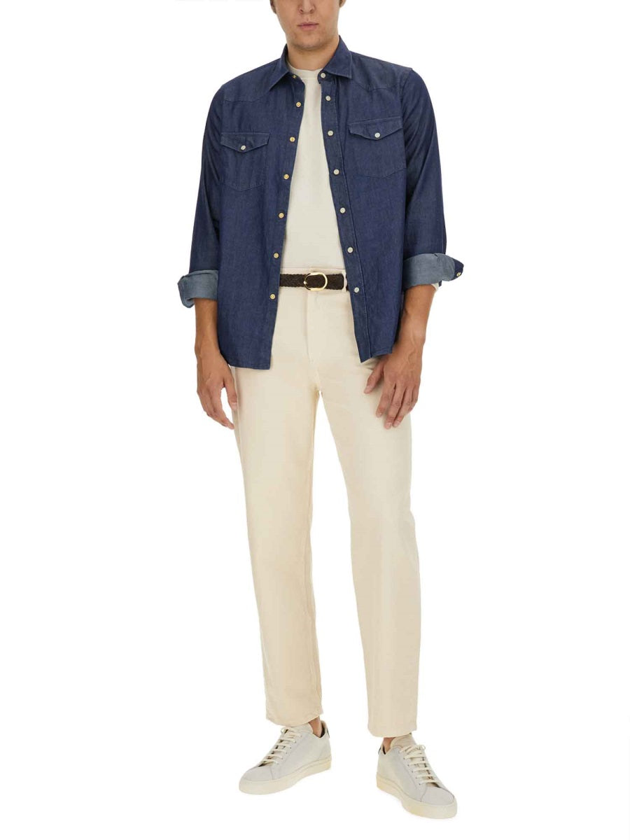 LARDINI Regular Fit Cotton Shirt - Size L