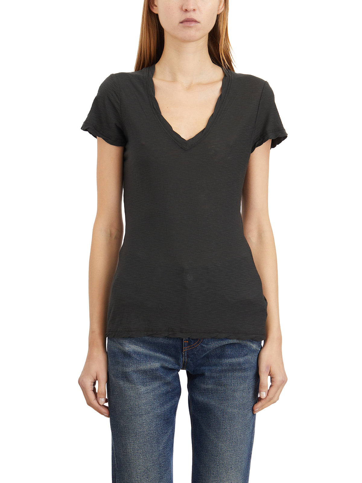 JAMES PERSE Women's V Neck T-Shirt Size 2