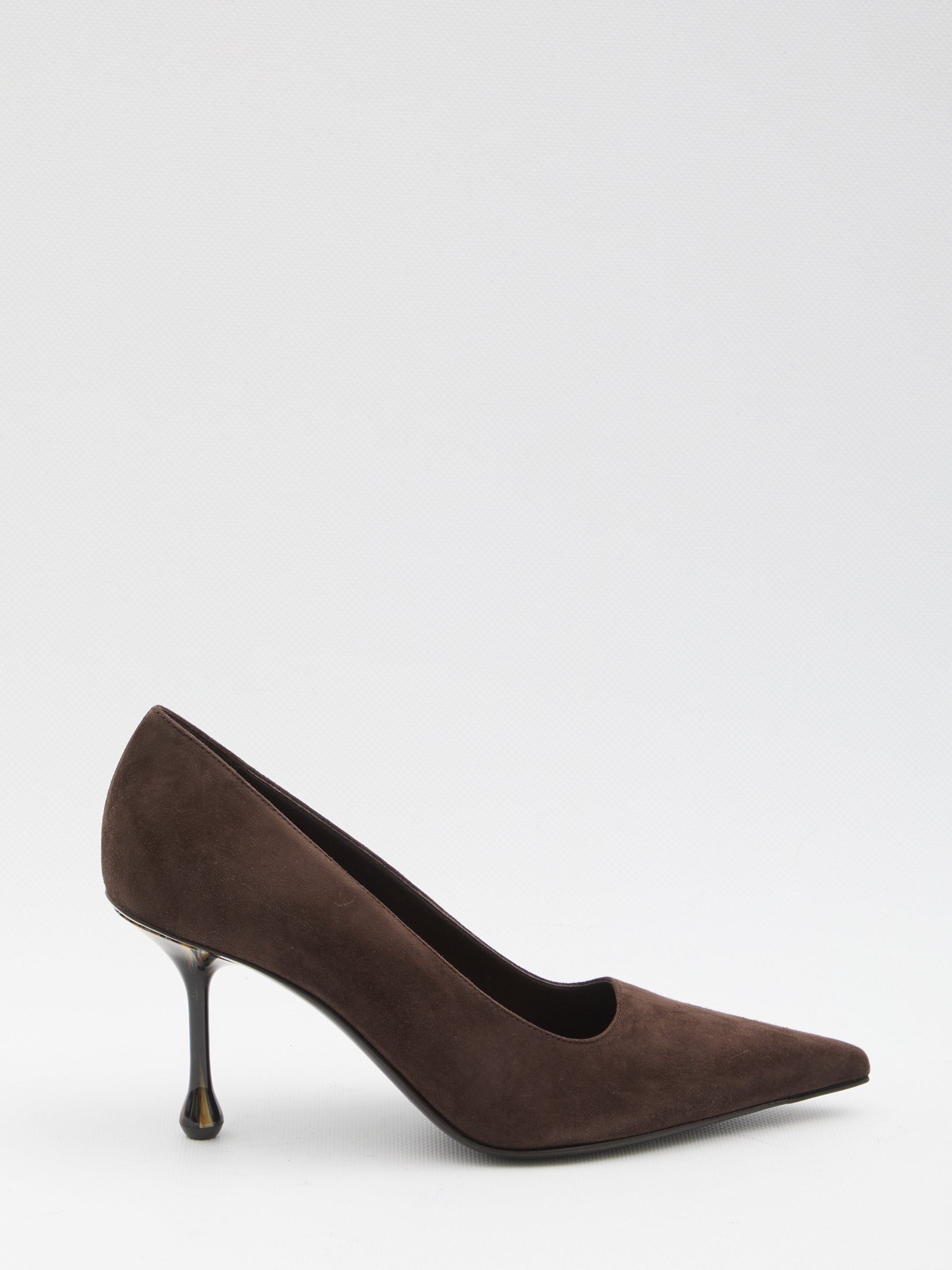 JIMMY CHOO Pointed Design Pumps with Drop Heel - 8 cm