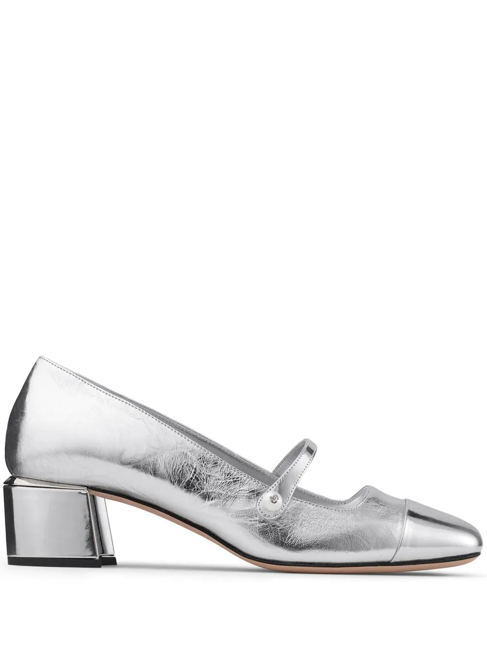JIMMY CHOO Elisa Metallic Pump with 45mm Heel