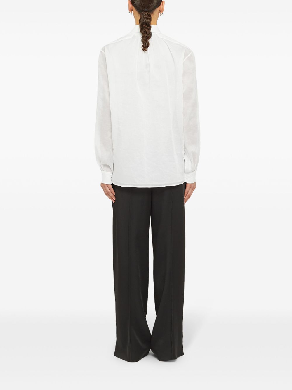 JIL SANDER Pleated Cotton Shirt - FW24 Collection