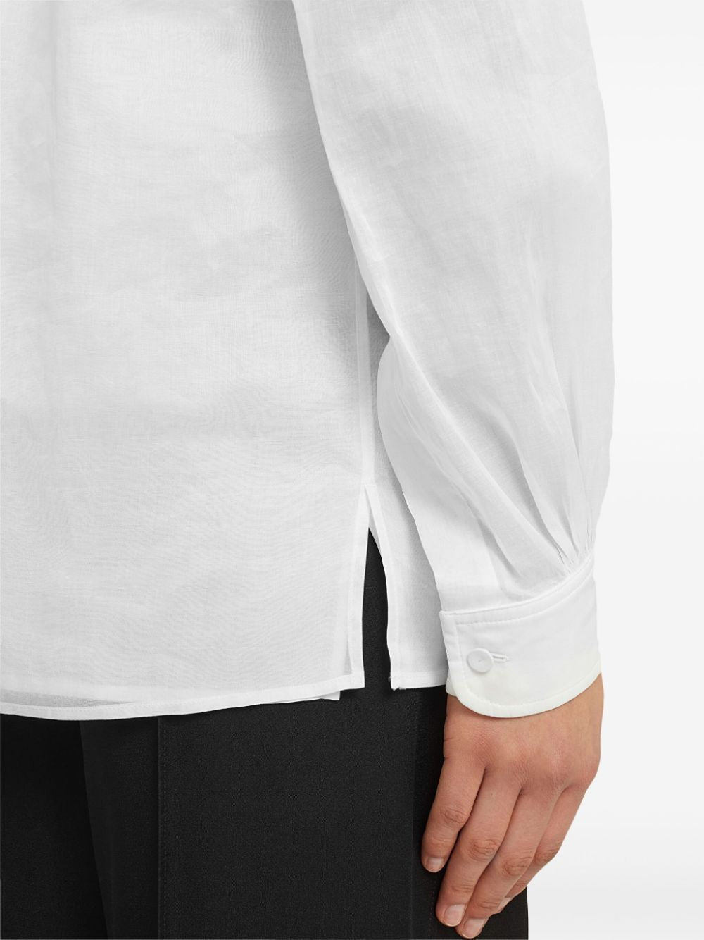 JIL SANDER Pleated Cotton Shirt - FW24 Collection