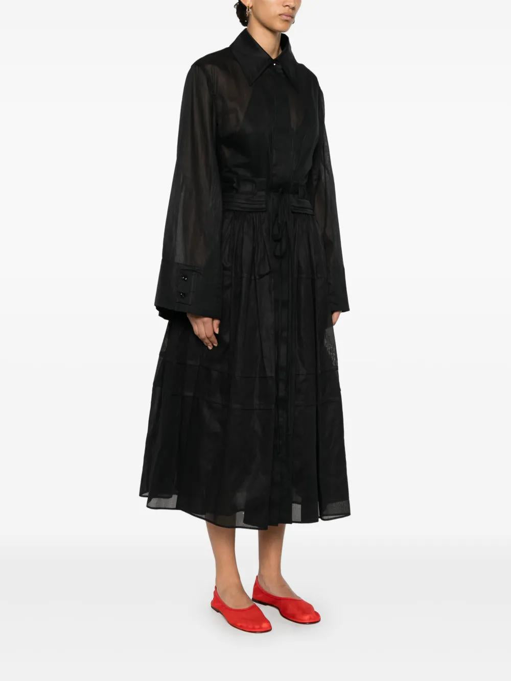 JIL SANDER Mini Belted Pleated Skirt