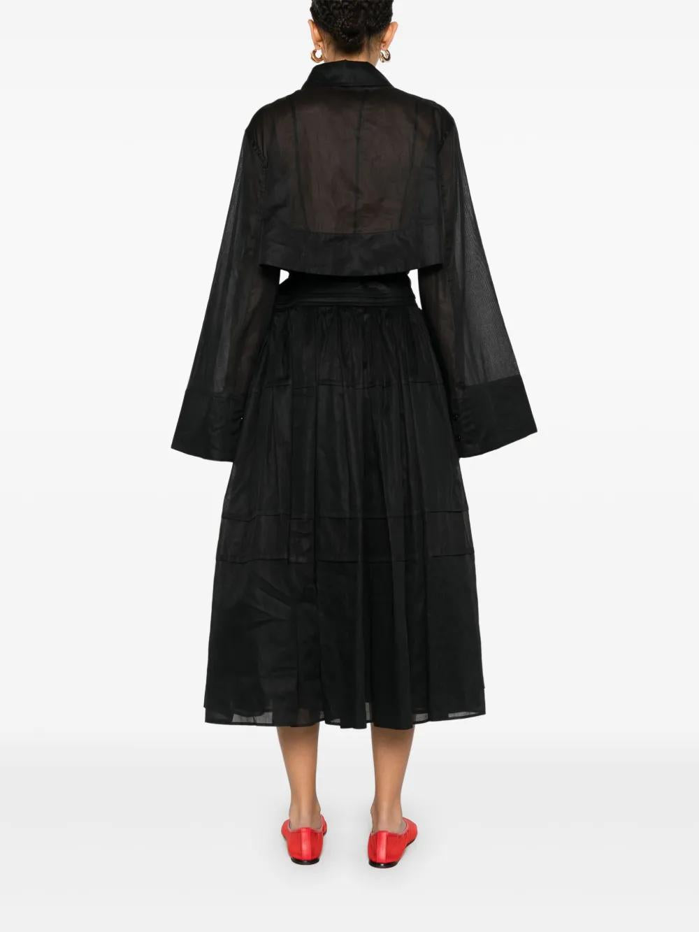 JIL SANDER Mini Belted Pleated Skirt