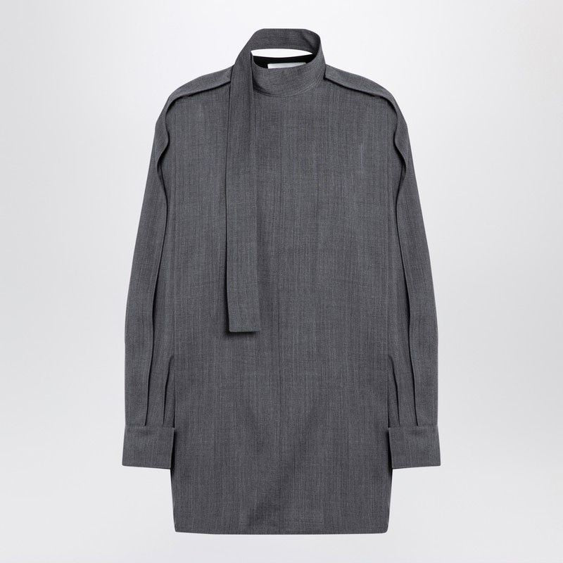 JIL SANDER Wool Shirt with Scarf