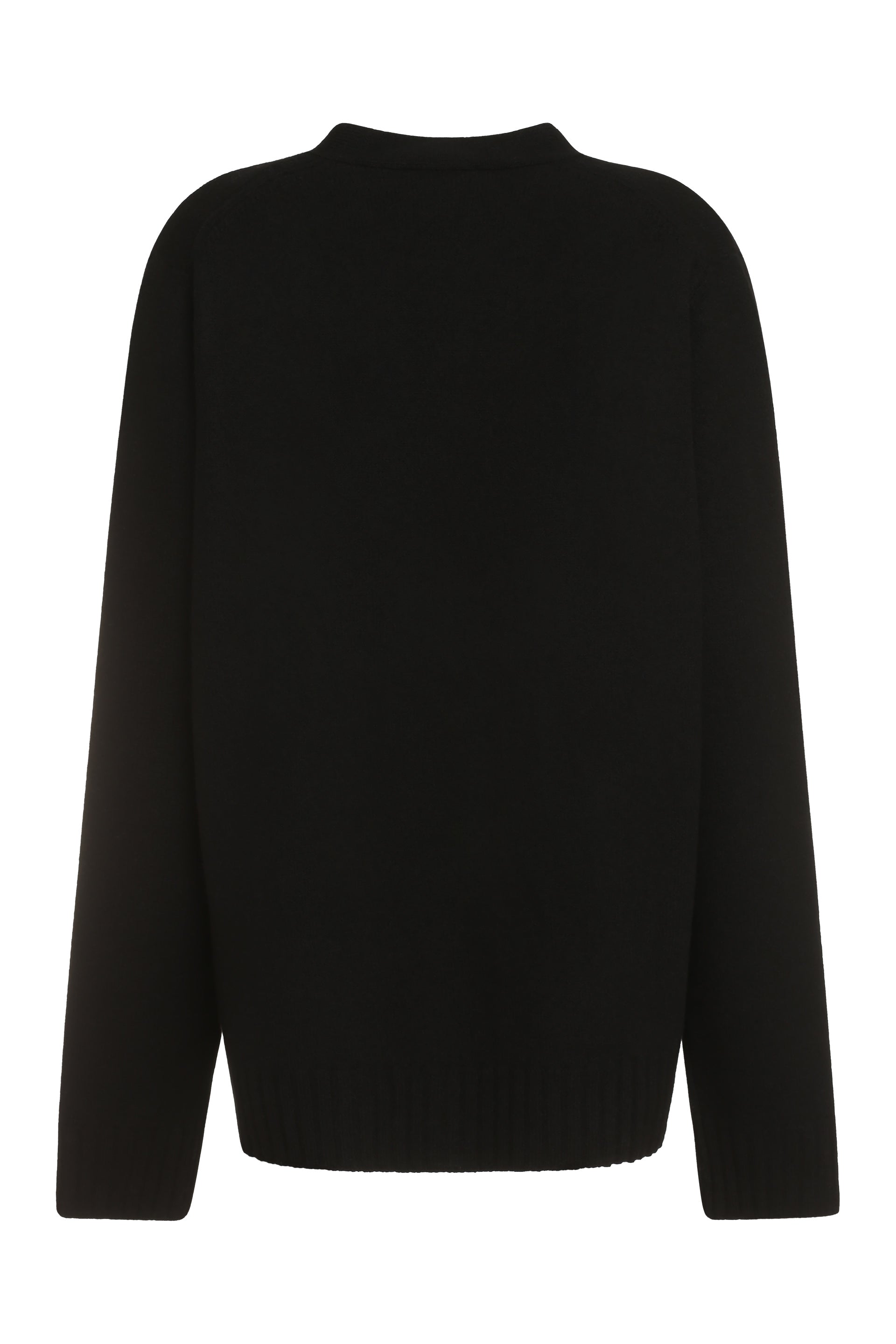 JIL SANDER Wool Cardigan with Dropped Shoulder Design
