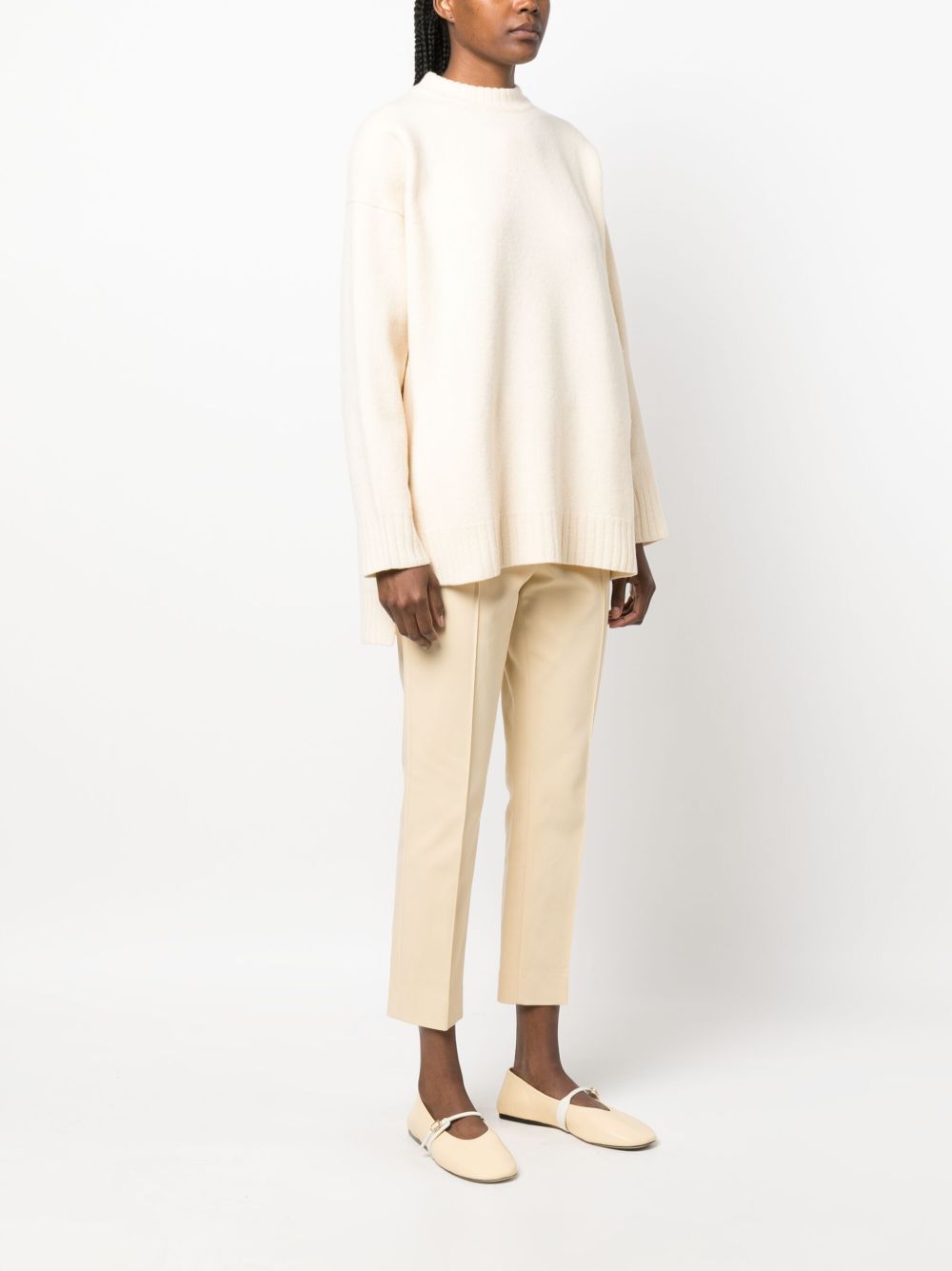 JIL SANDER Wool Jumper with Long Sleeves and Crew Neck
