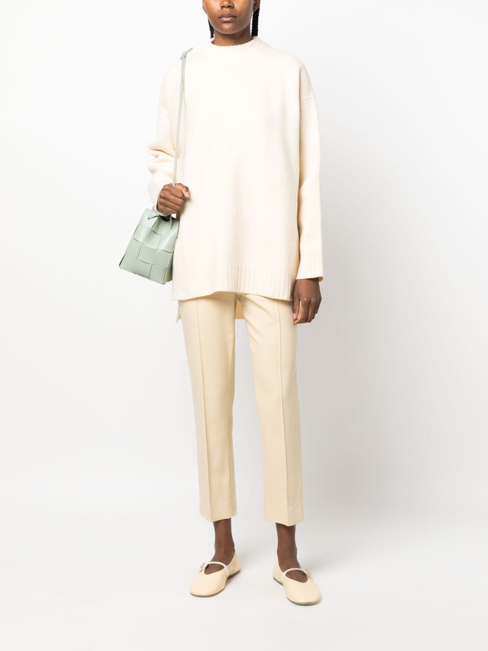 JIL SANDER Wool Jumper with Long Sleeves and Crew Neck