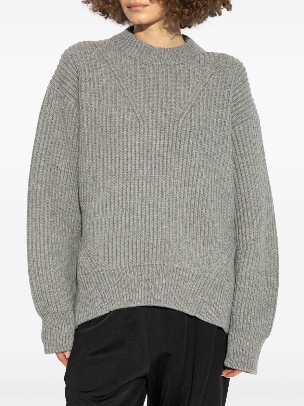JIL SANDER Luxury Wool Sweater for Women - Straight Cut with Slits