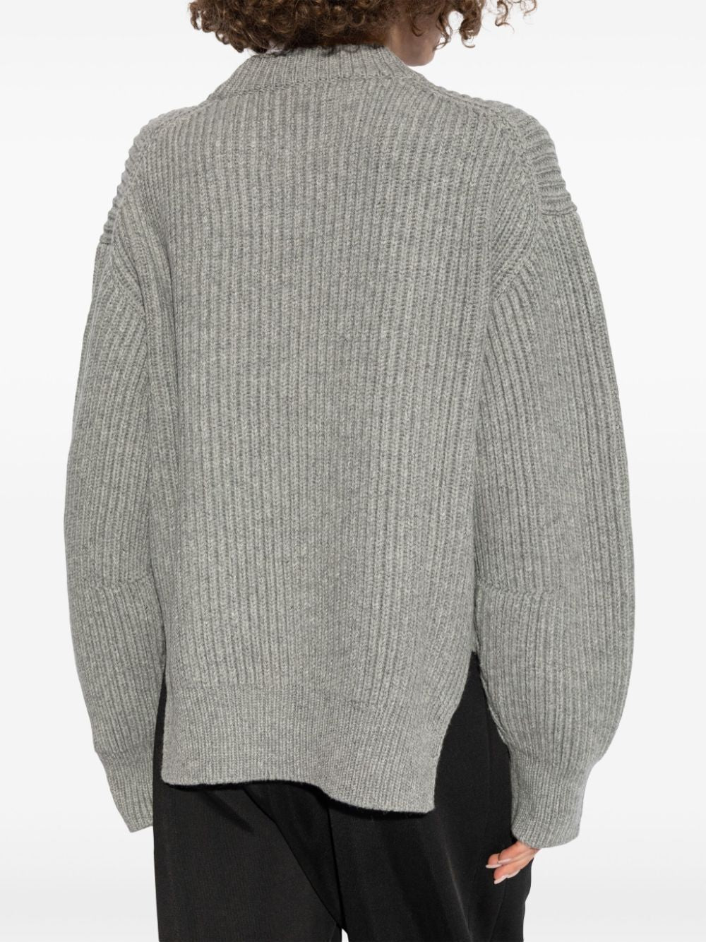 JIL SANDER Luxury Wool Sweater for Women - Straight Cut with Slits