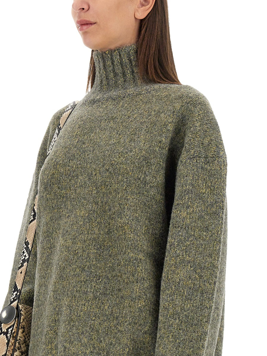 JIL SANDER Oversized Turtleneck Sweater - Size S