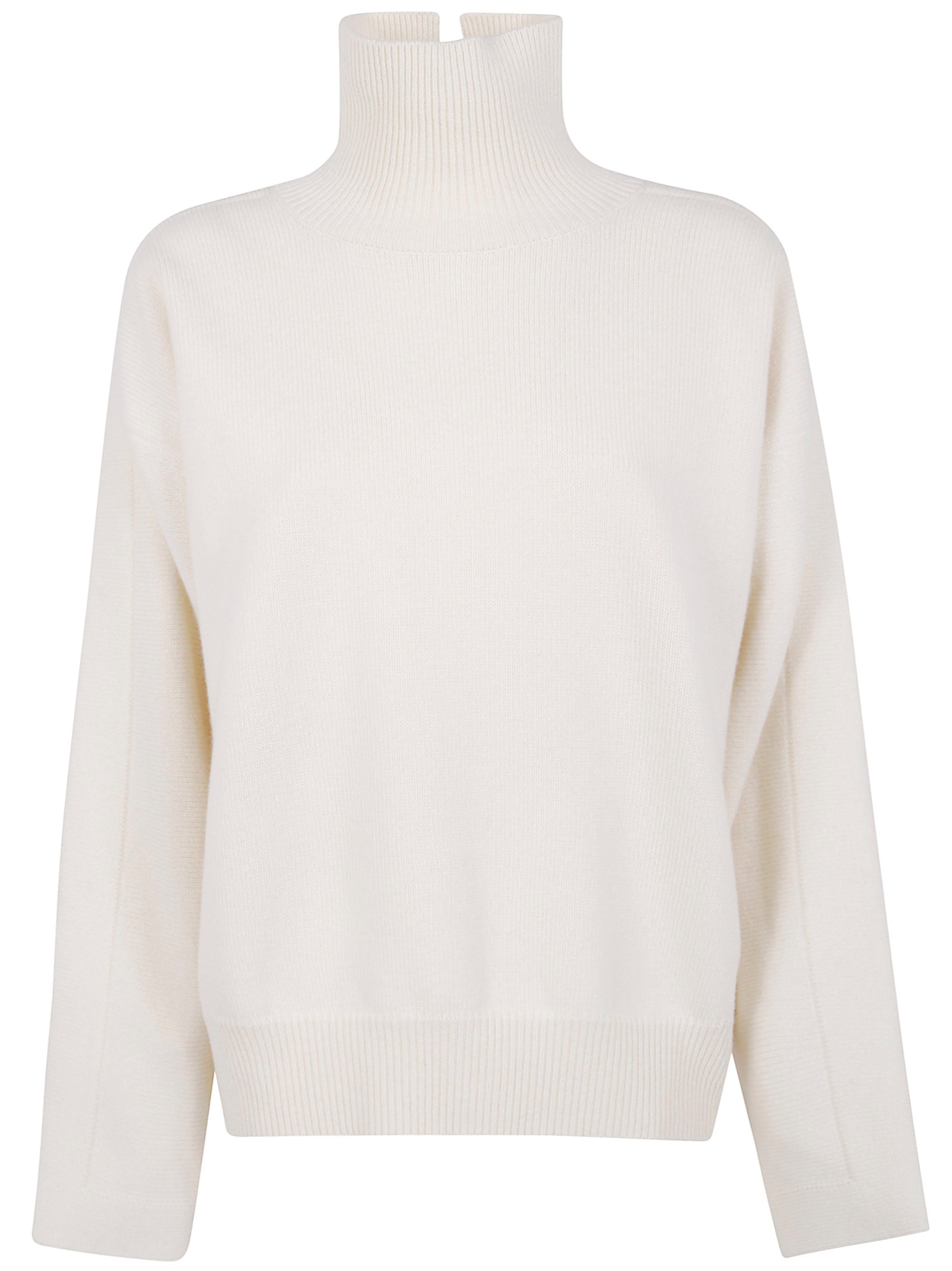JIL SANDER High Neck Long Sleeve Padded Details Jumper
