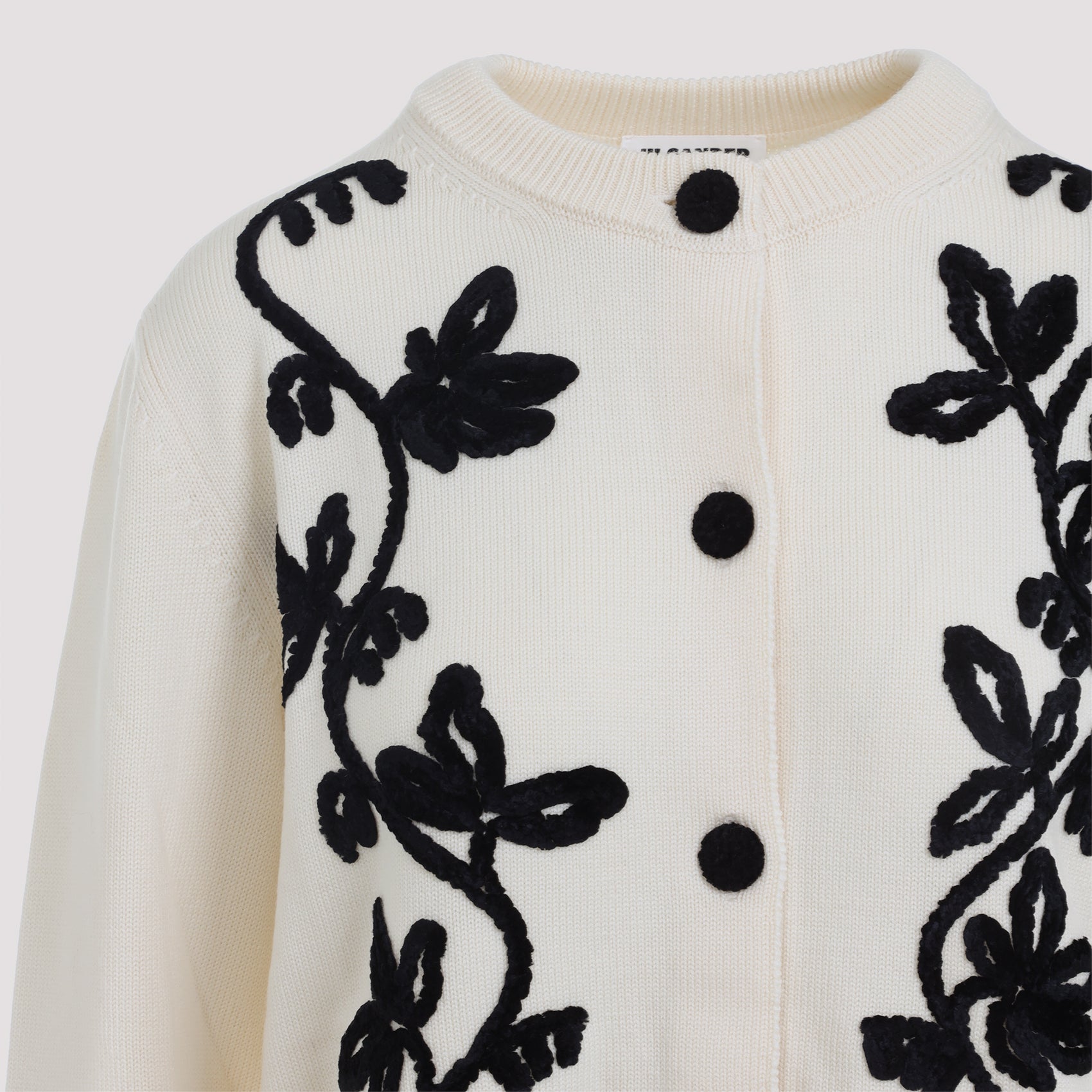 JIL SANDER Embroidered Long Sleeves Cardigan