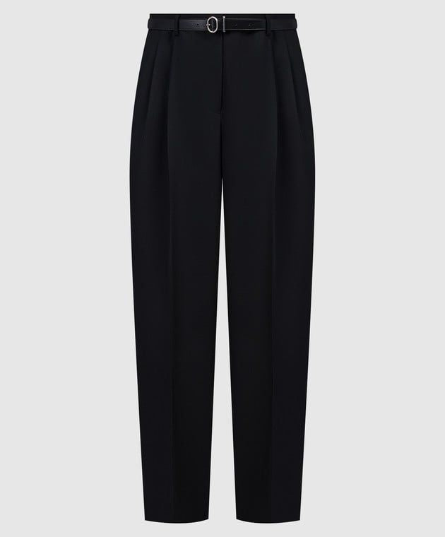 JIL SANDER Long Relaxed Wide Leg Pleated Pants