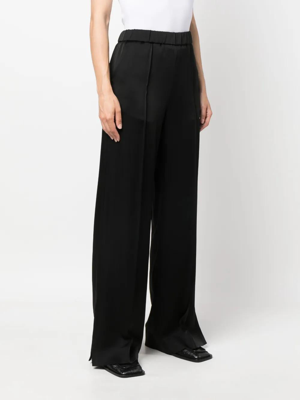 JIL SANDER Wide-Leg Satin Palazzo Pants for Women