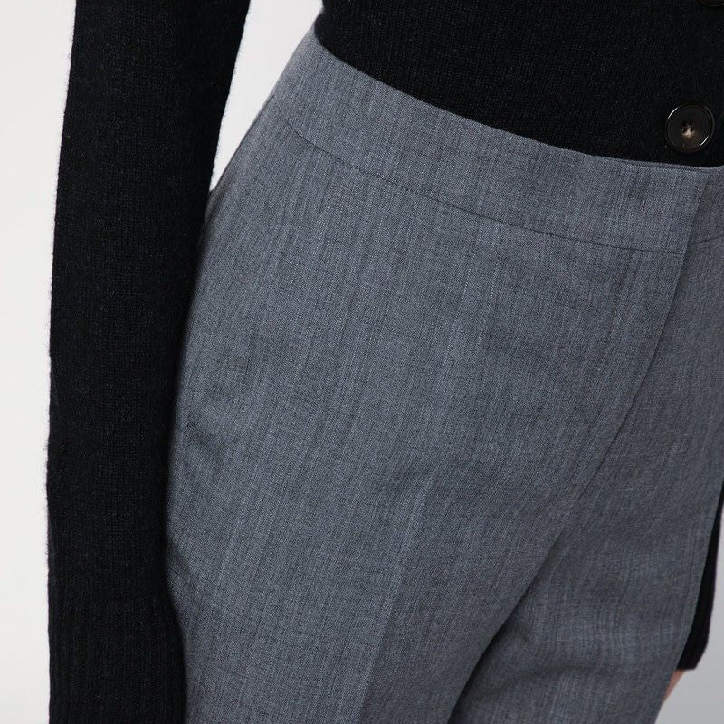 JIL SANDER High-Waisted Wool Trousers for Women