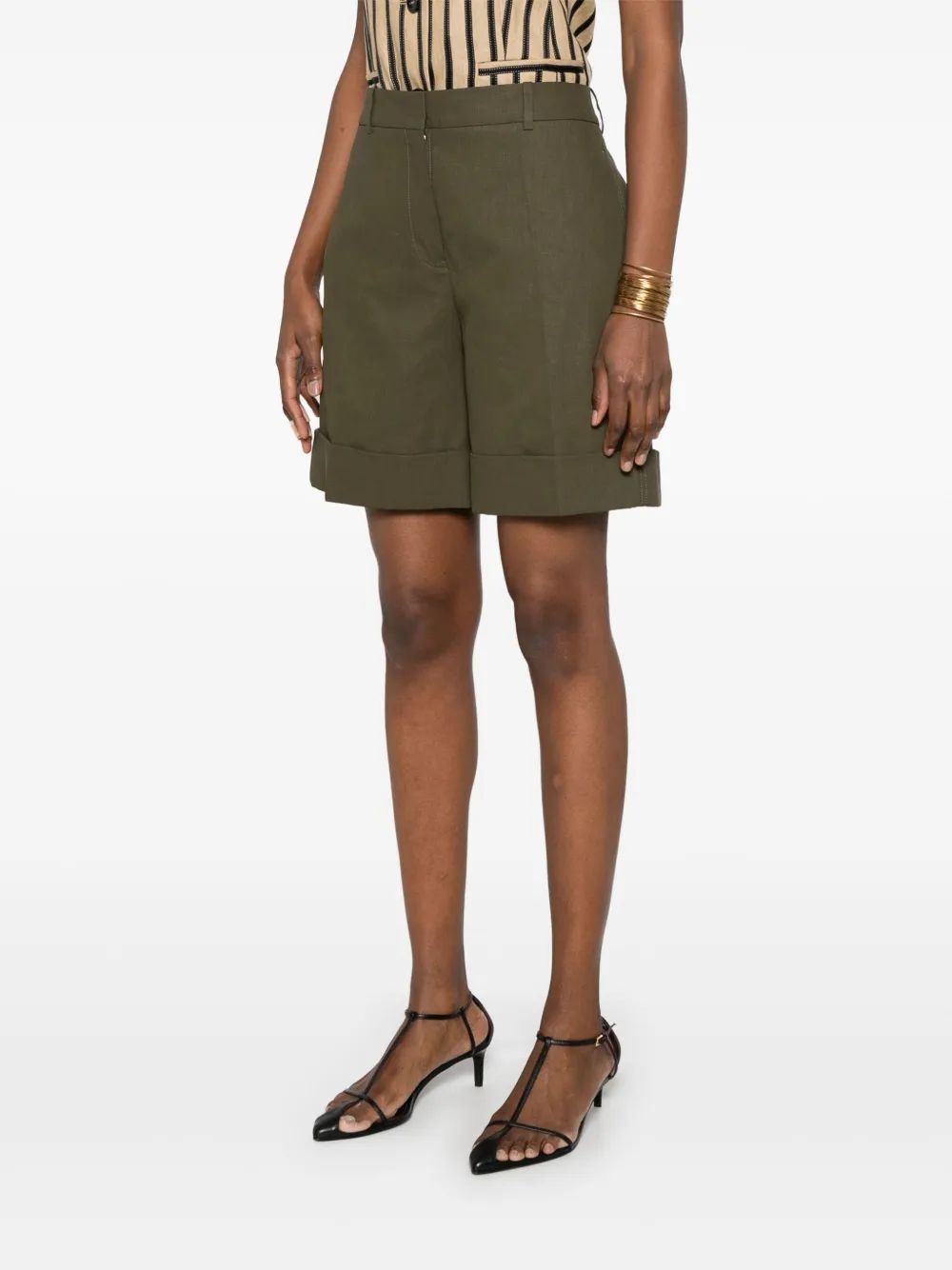 JIL SANDER Linen Mini Shorts for Women