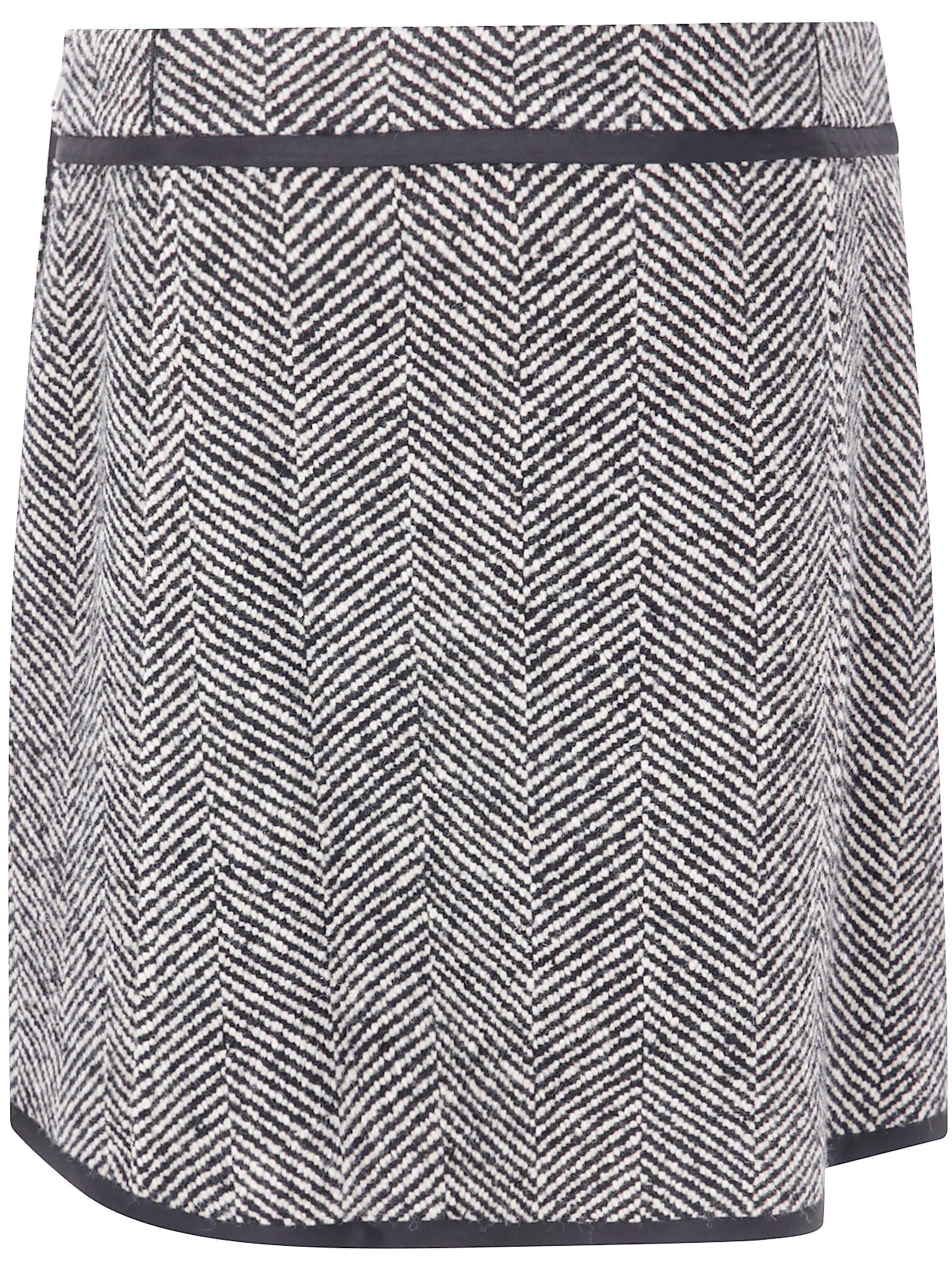 JIL SANDER Wool Blend Trim Skirt