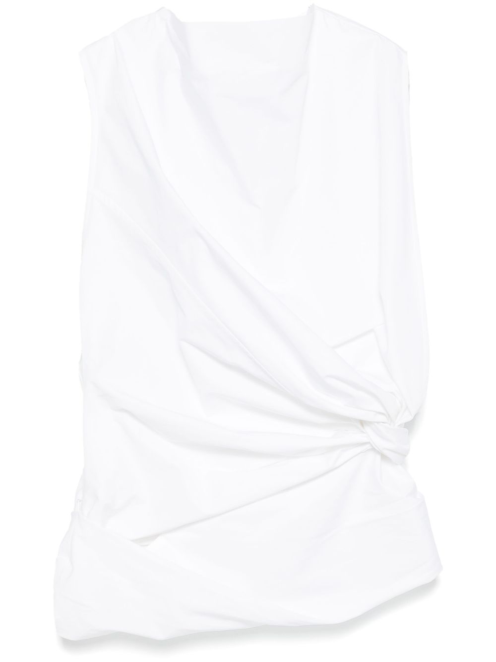 JIL SANDER Knot-Waist White Top for Women