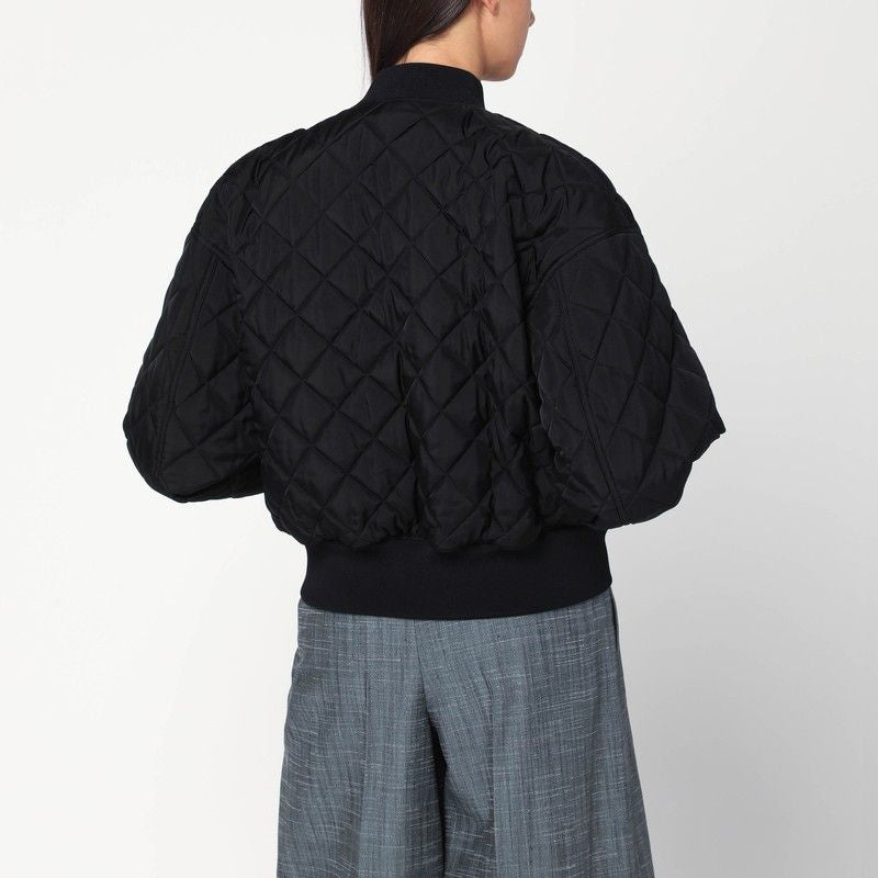JIL SANDER Quilted Monogram Bomber Jacket