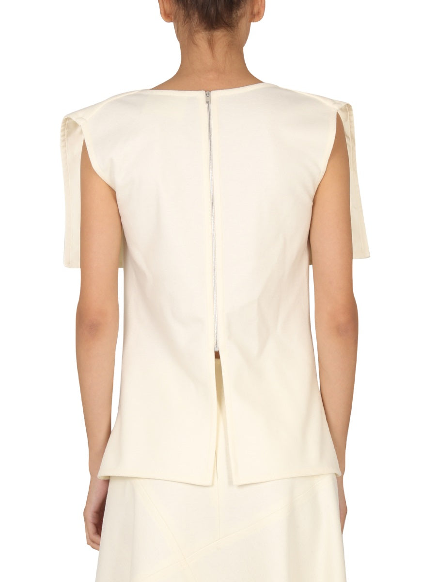 JIL SANDER Elevated Round Shoulder Wool Top