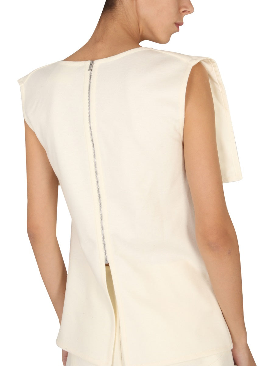 JIL SANDER Elevated Round Shoulder Wool Top