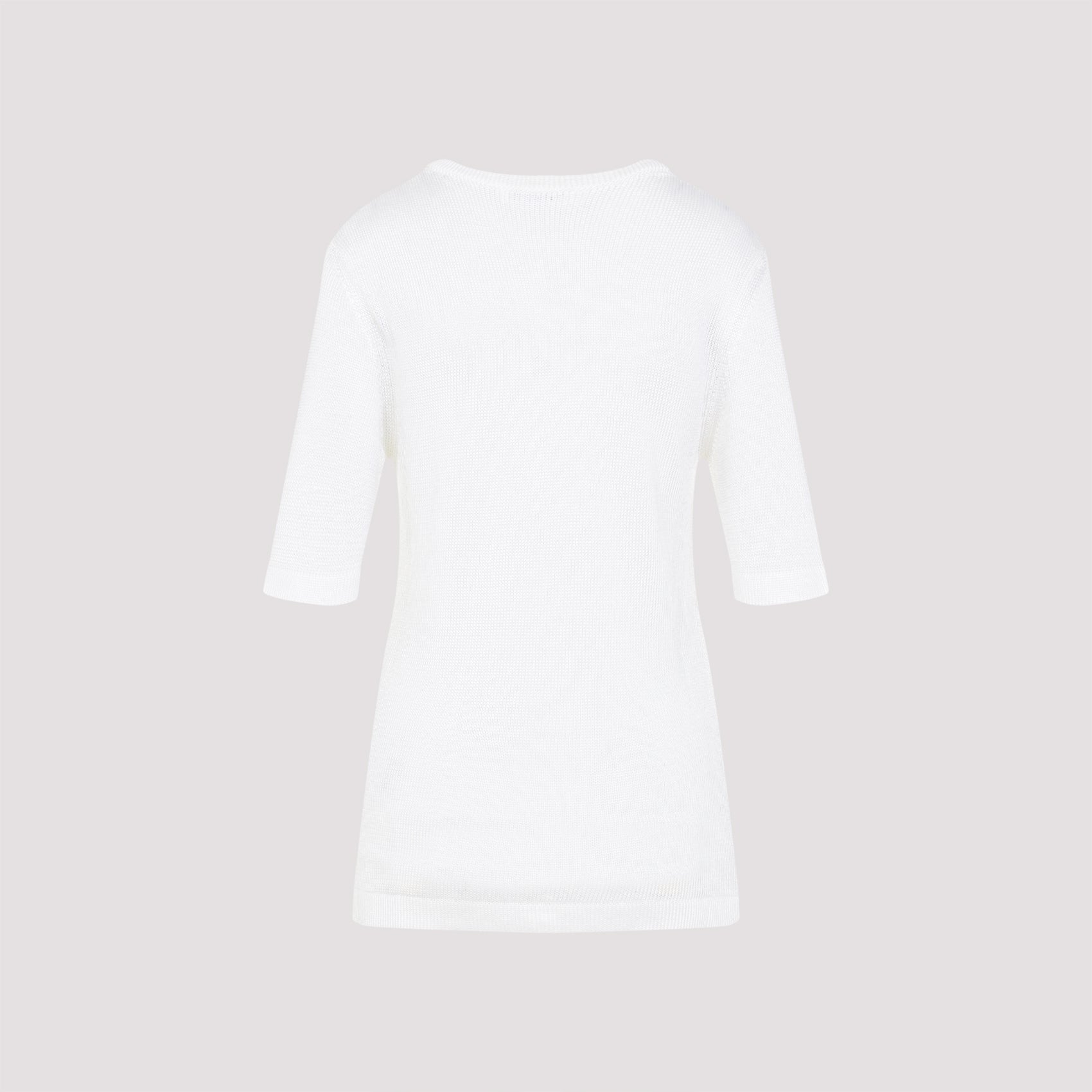 JIL SANDER Spring/Summer Women's Crochet Flower T-Shirt