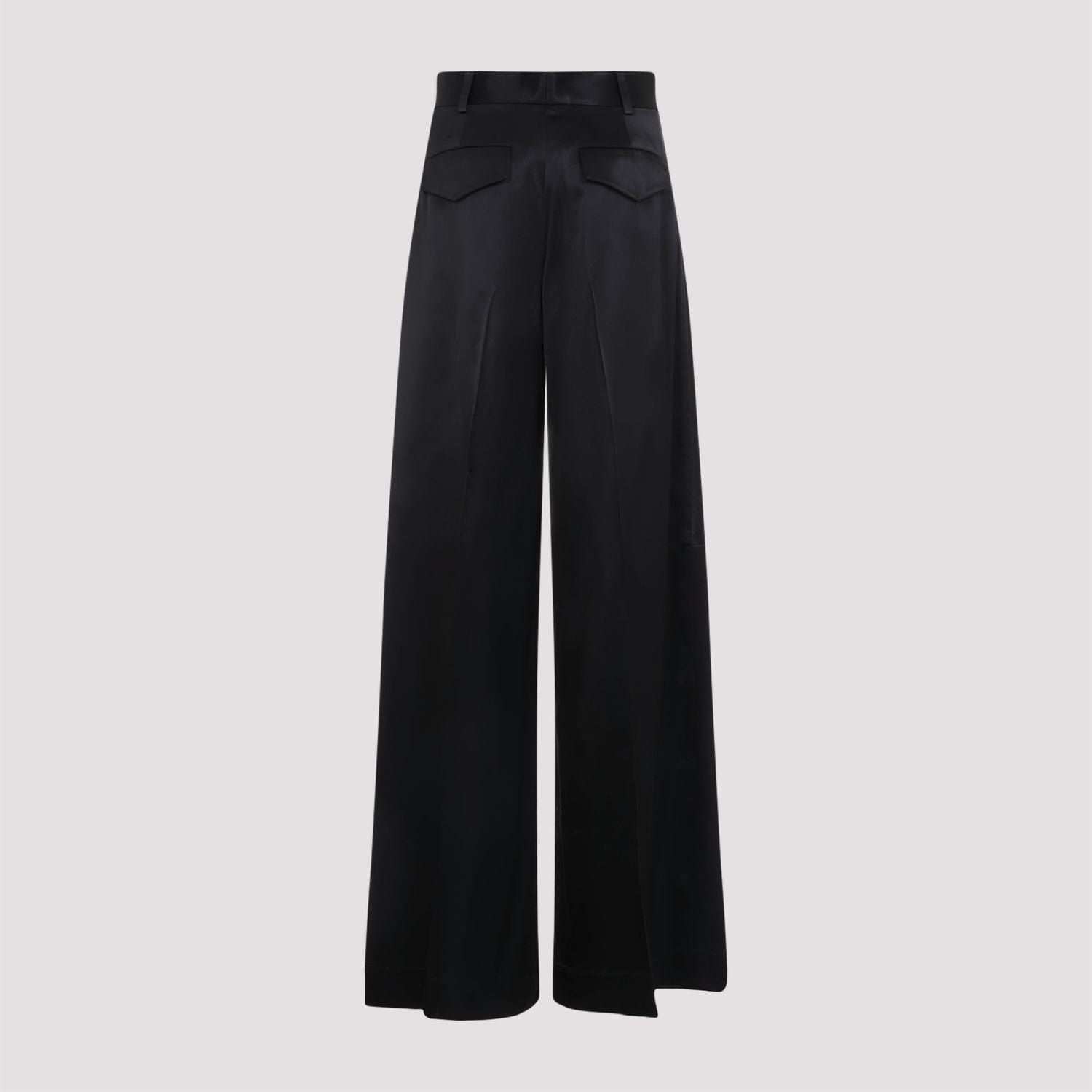 JIL SANDER Satin Palazzo Pants with Relaxed Fit - Size 34