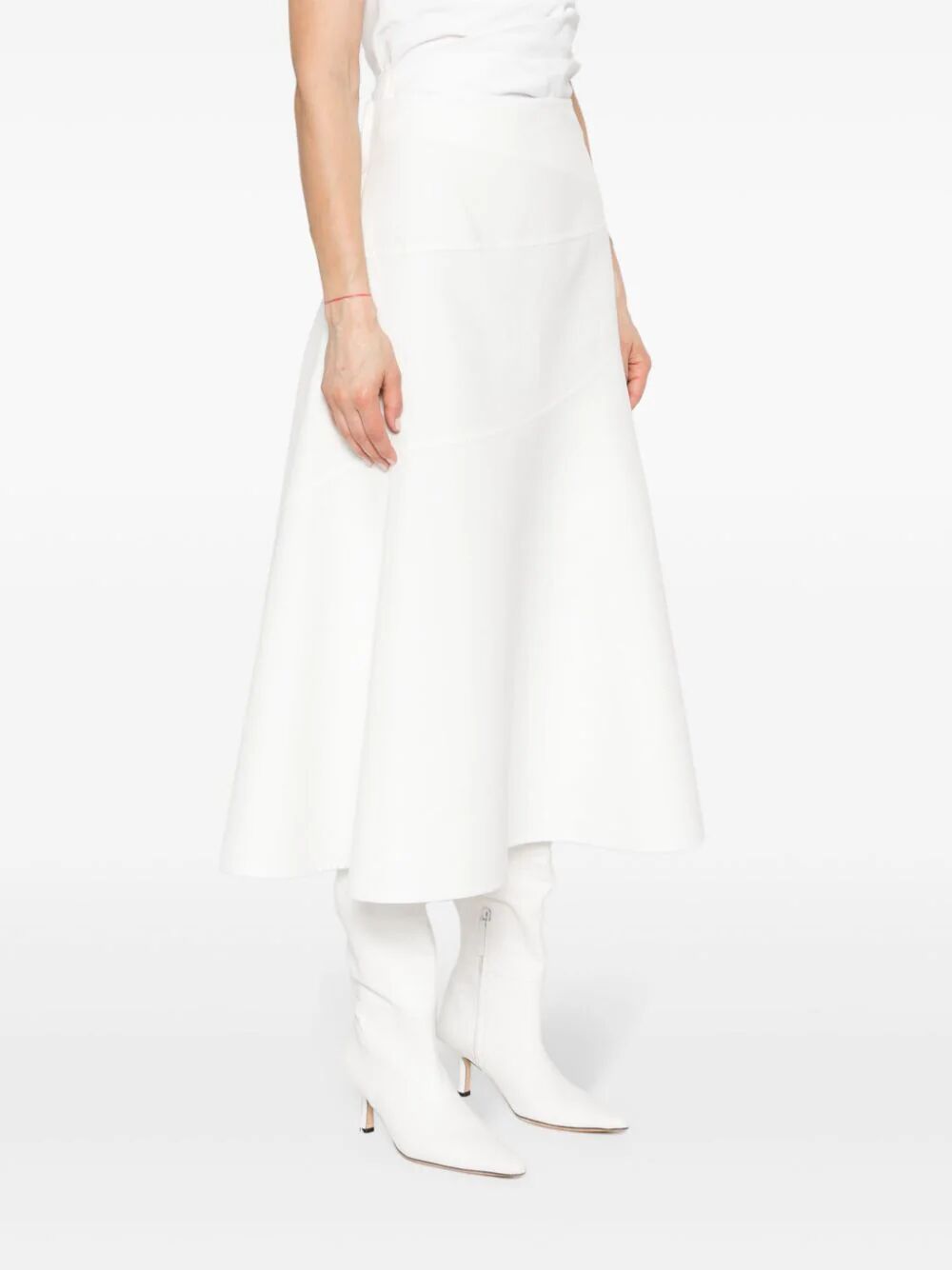 JIL SANDER Mini Cotton Blend Skirt